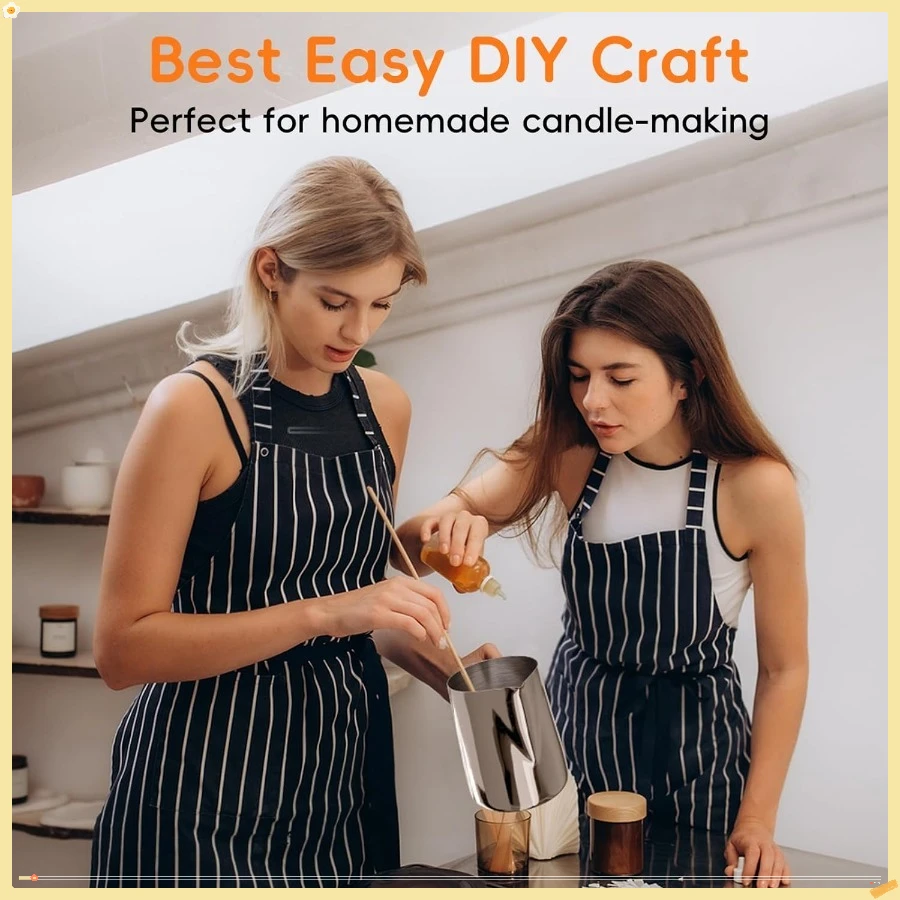 Ausgießtopf für die Kerzenherstellung, 32-Unzen-Wachsschmelztopf aus Edelstahl mit hitzebeständigem Griff, Krug zur Herstellung von Kerzen mit Doppelkessel
