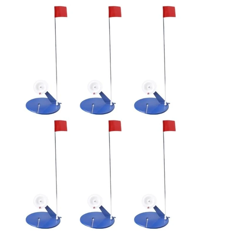 6pcs طرف الصيد الجليدي يرفع مؤشرات صيد الأسماك الجليد تشمل الأعلام والحقيبة