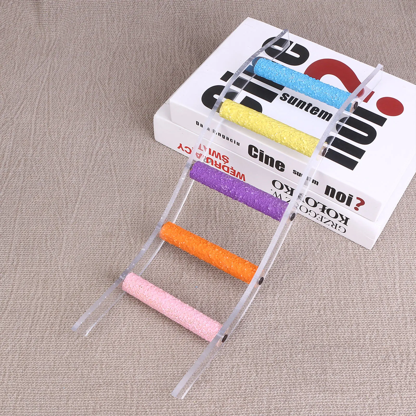 

Acrylic Pet Climbing Colorful Play For Hamster Parrot Durable Odor Resistant Fun Playground Small Animal Resting Spot Easy Clean