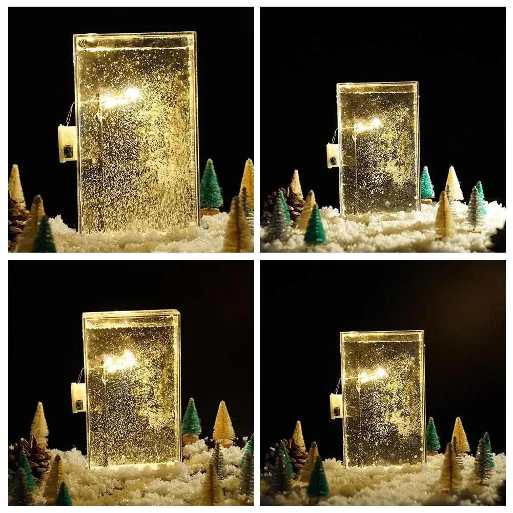 Luce notturna magica natalizia Kit illuminazione nevosa Lampada da comodino Decorazioni arti e mestieri per bambini e adulti Giocattolo