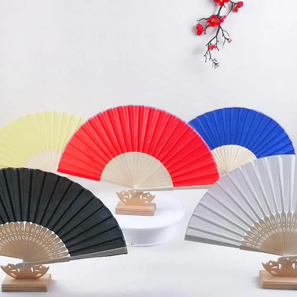 

New Practical Folding Fan Silk Cosplay Wedding Crafts DIY Decoration Equipment Handmade Professional Replacement
