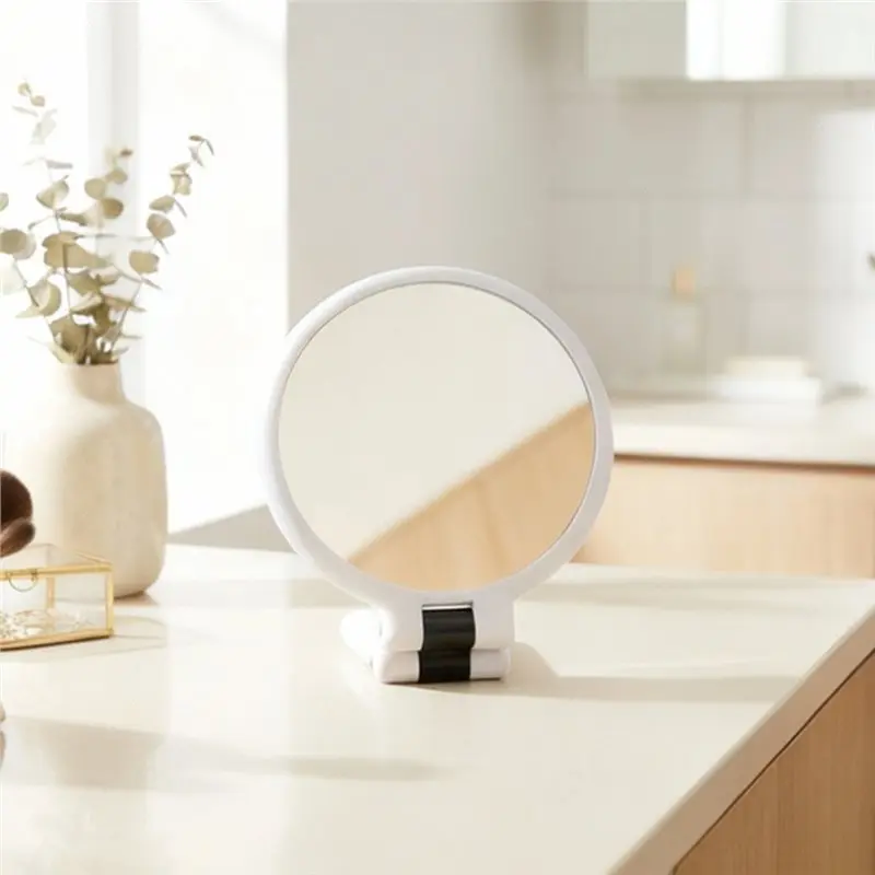 BAAR-Makeup Magnifying Mirror Travel Hand Mirrors With Handle Double Side Handheld Mirror With Adjustable Handle/Stand 50X