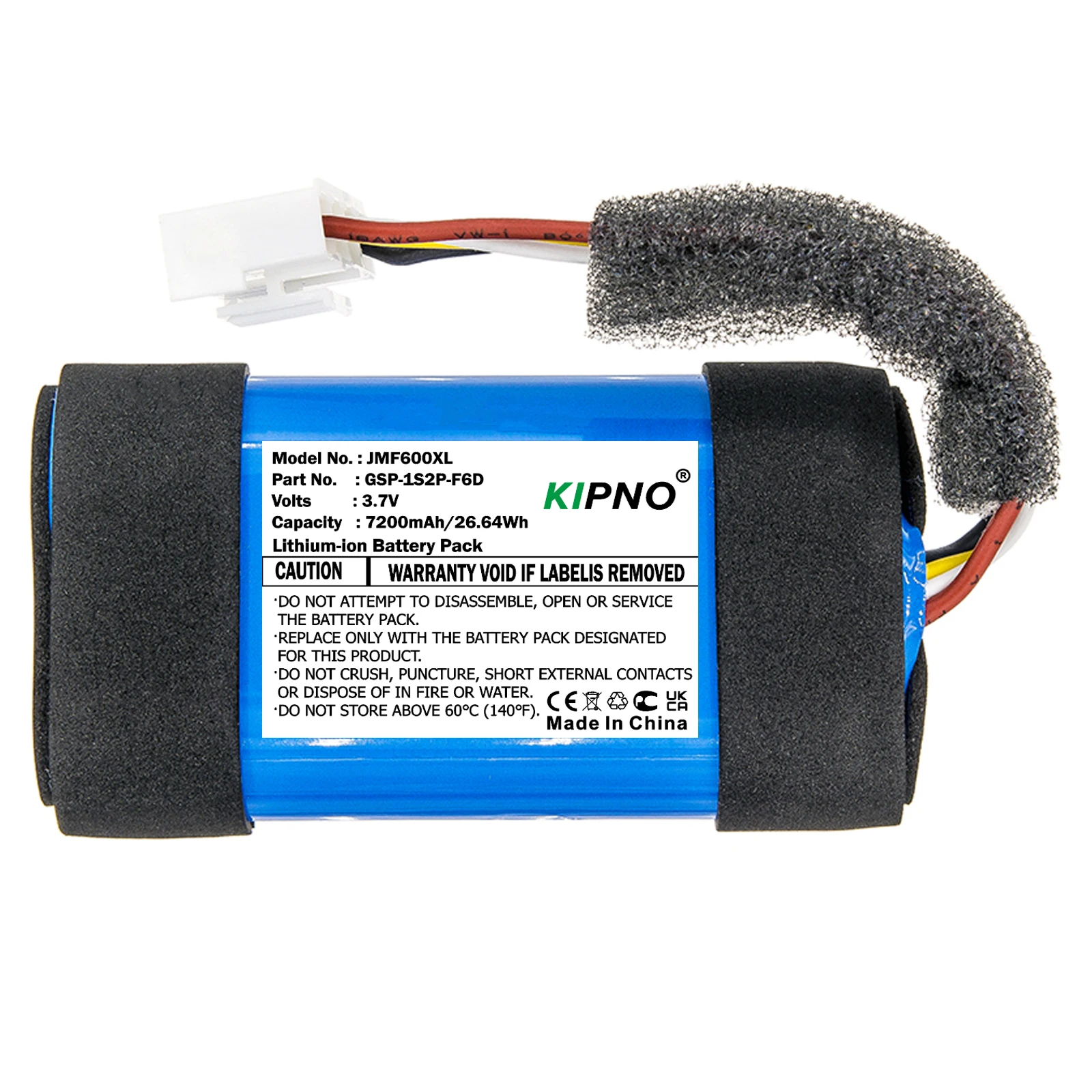KIPNO 3.7V 7200mAh Speaker Battery GSP-1S2P-F6D For GSP-1S2P-F6D for JBL Flip 6  JBLFLIP6BLUAM  JBLFLIP6REDAM