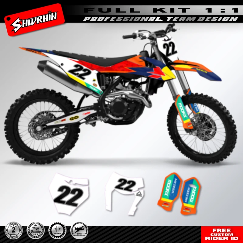 

Sawrain Motorcycle Graphics Backgrounds Decals Stickers Kit For KTM SX SXF 2019 2020 2021 2022 EXC XCW 2020 2021 2022 2023