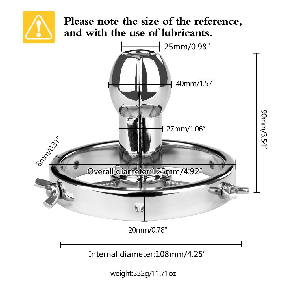 Metal Huge Dilatador Anal Plug Expander Vaginal Dilator Anus Speculum Hollow Butt Plugs Adult Toys Sex Tool For Women Men