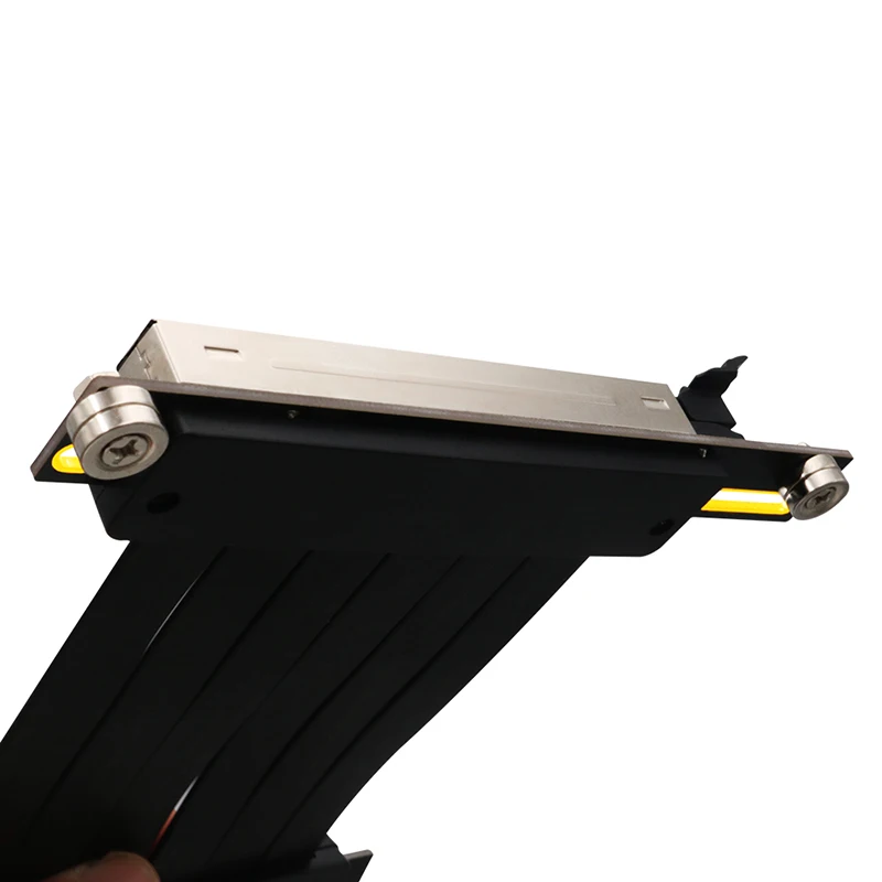 Câble flexible Riser pour GPU, PCI Express 3.0 X16, rallonge résistante à 90 degrés, haute vitesse 8G, LED d'alimentation 3.3V, 12V, coussretours de pied magnétique, 20cm