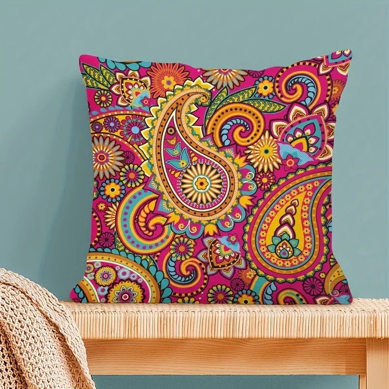 Bohemian Cushion Cover Linen Cushion Case Digital Printed Pillow Case Nordic Geometric Simple Sofa Pillow Cover