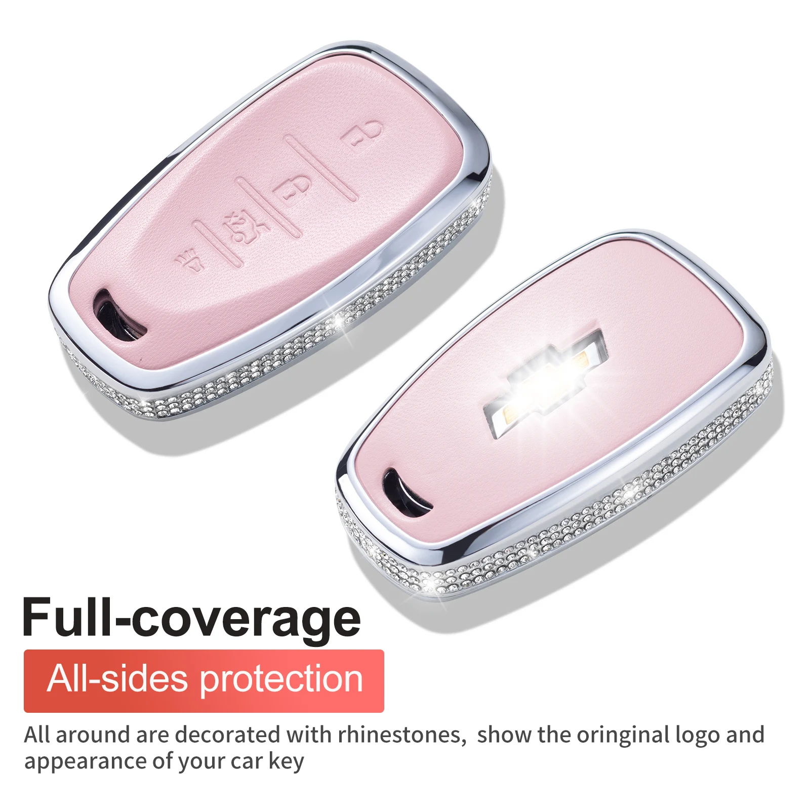 Suitable for Chevrolet key cases, Trailblazer, Malibu XL, Blazer, key protection covers, 4-Button smart key horn Button 6