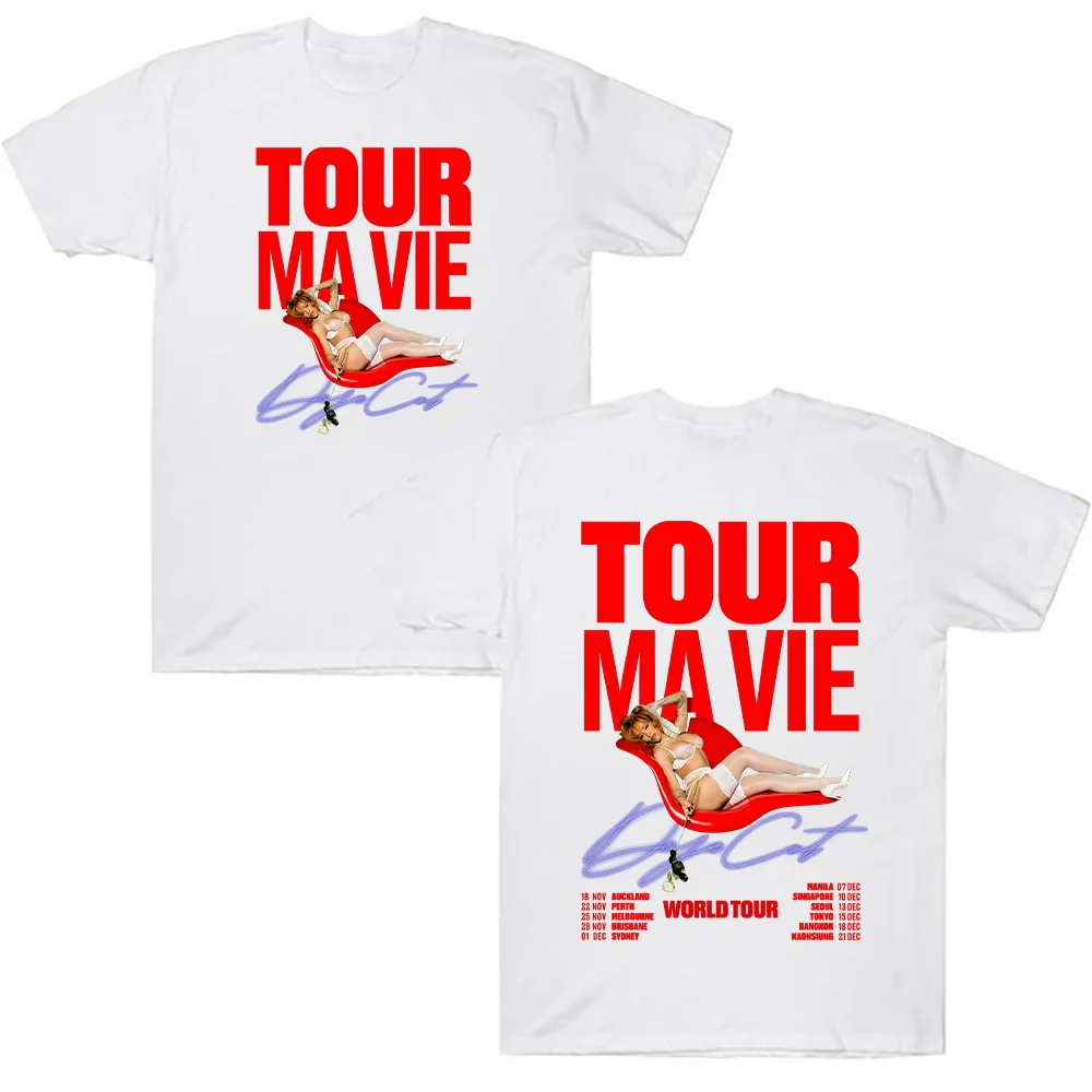 2025 Doja Cat World Tour جرافيك تي شيرت ملابس للرجال Harajuku موضة للجنسين تي شيرتات قطن عادية مريحة المتضخم ملابس الشارع الشهير