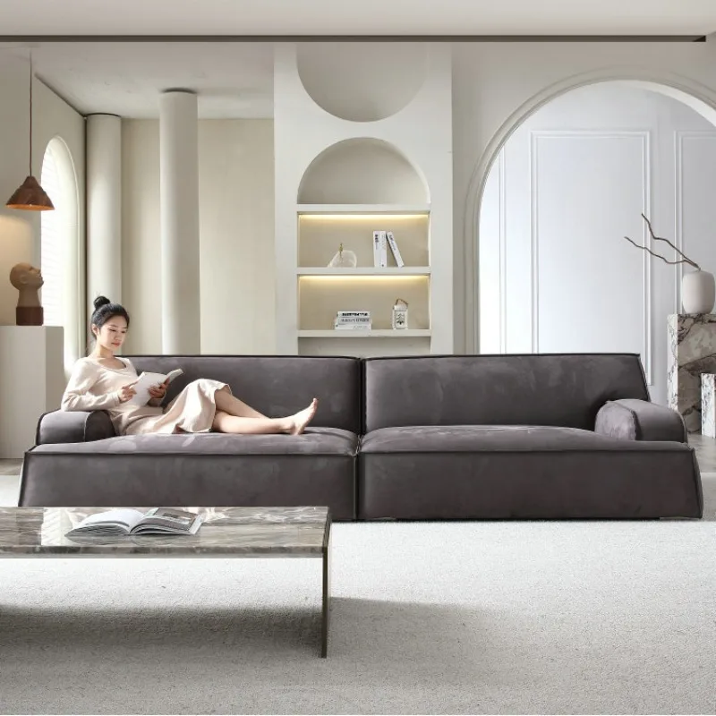 

Диван, итальянский современный прямой ряд, гостиная на четыре человека, маленькая квартира, латекс, матовая ткань