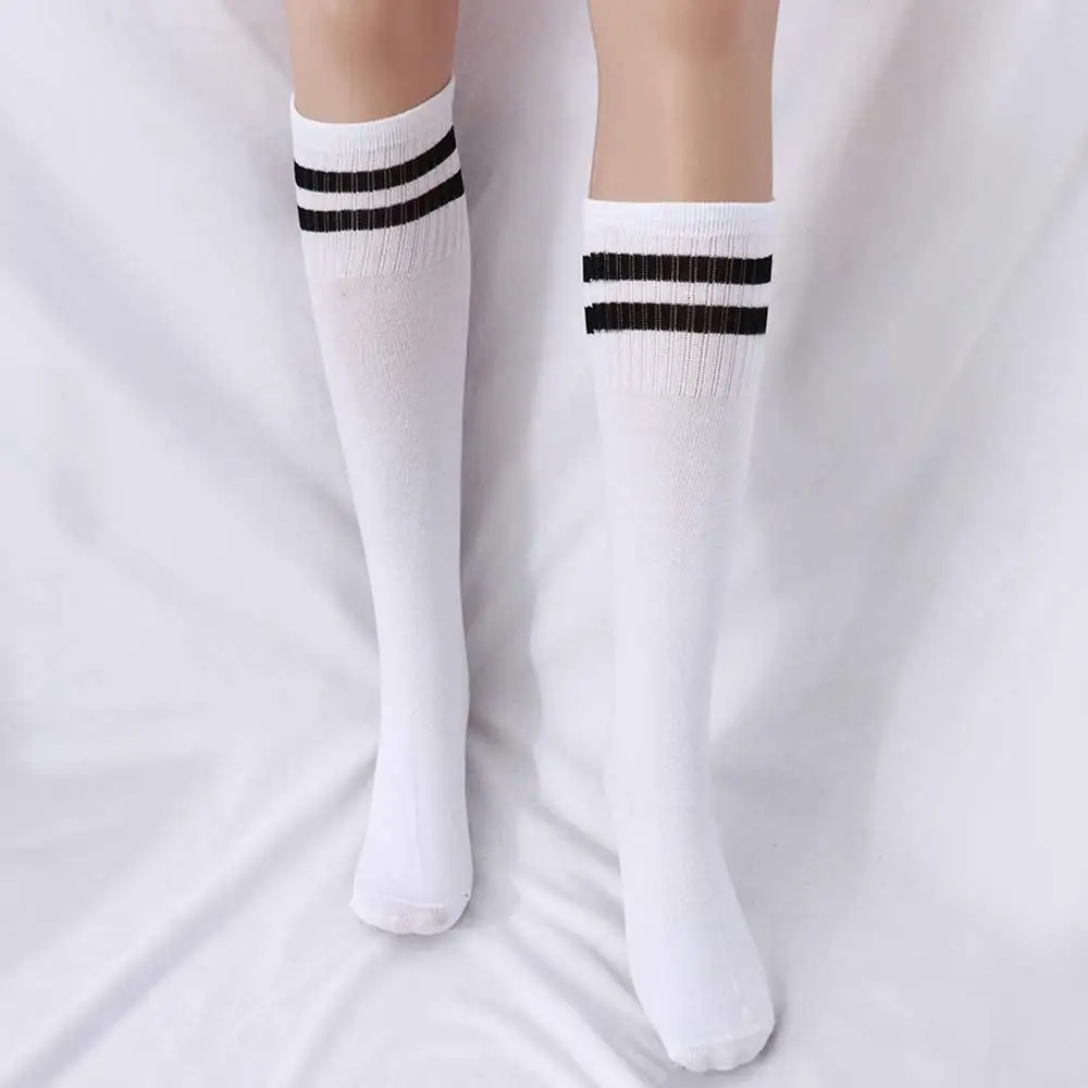 1 Paar lange Kompressionsstrümpfe, mehrfarbig, rutschfeste Socken, lange Fußballsocken, Fußball-Overknee-Socken, Sportsocken – Detail 8