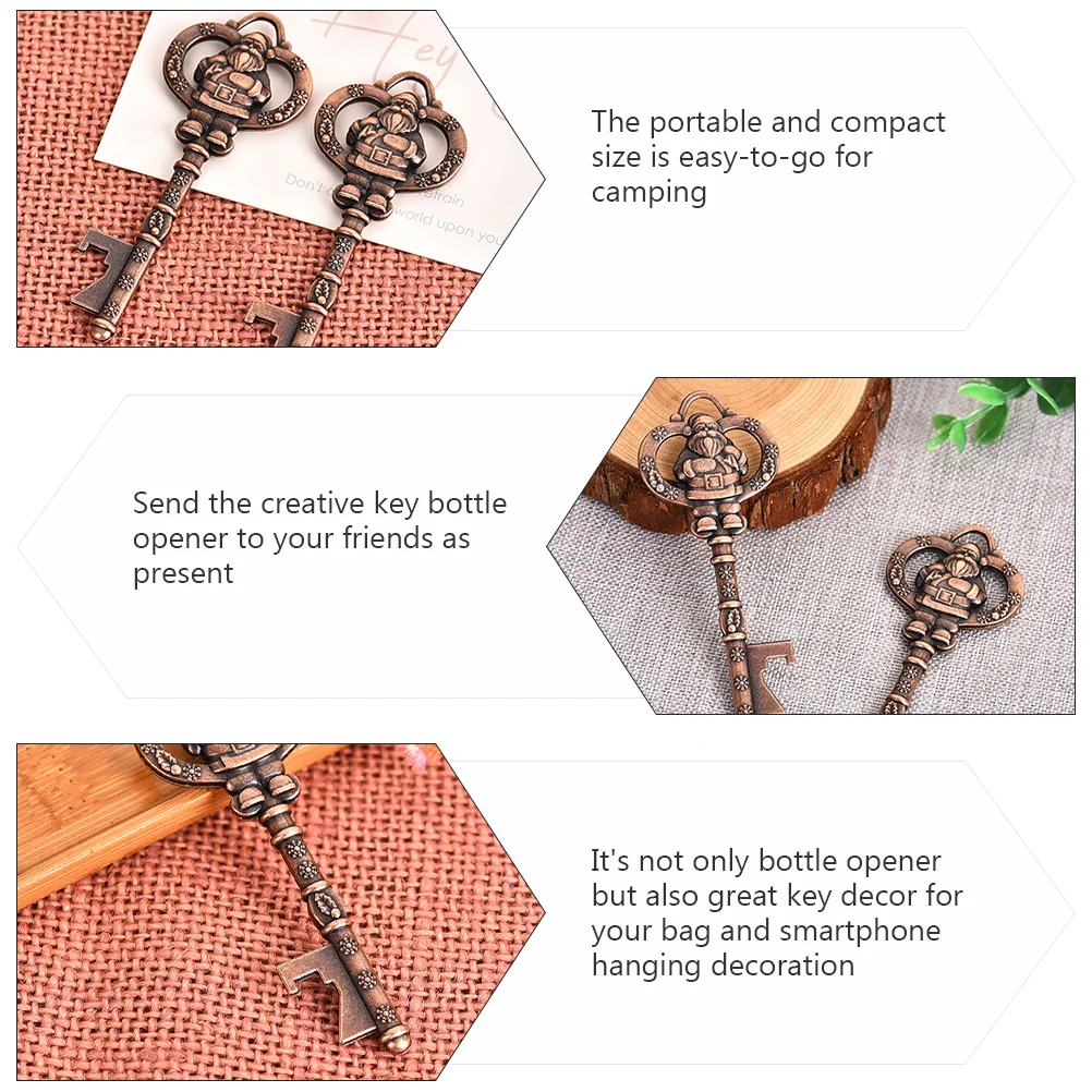 

5Pcs Santa Claus Multipurpose Key Bottle Openers Vintage Retro Drink Openers Portable Convenient for Outdoor Camping Picnic Gift