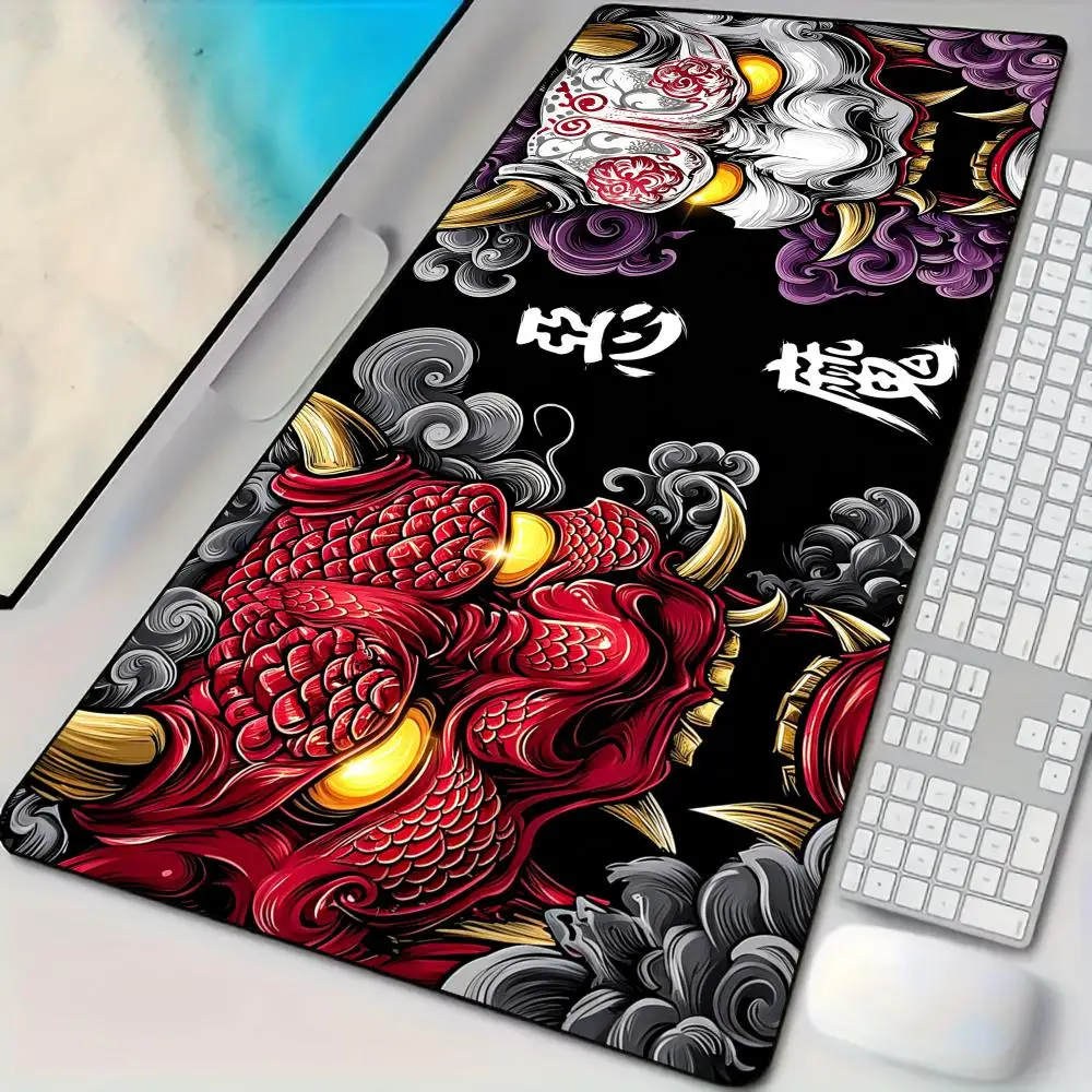 Demon Totem Mouse Pad Desk Mat Large Computer Office Carpet XXL Mousepad Gamer Gaming PC Accessories Keyboard Rug Extended pad
