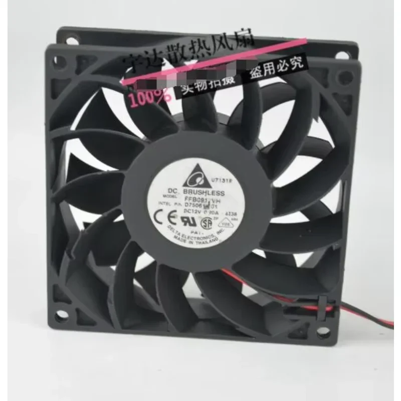 

Ltsf For Delta FFB0912VH DC 12V 0.9A 92x92x25mm 2-Wire Server Cooling Fan