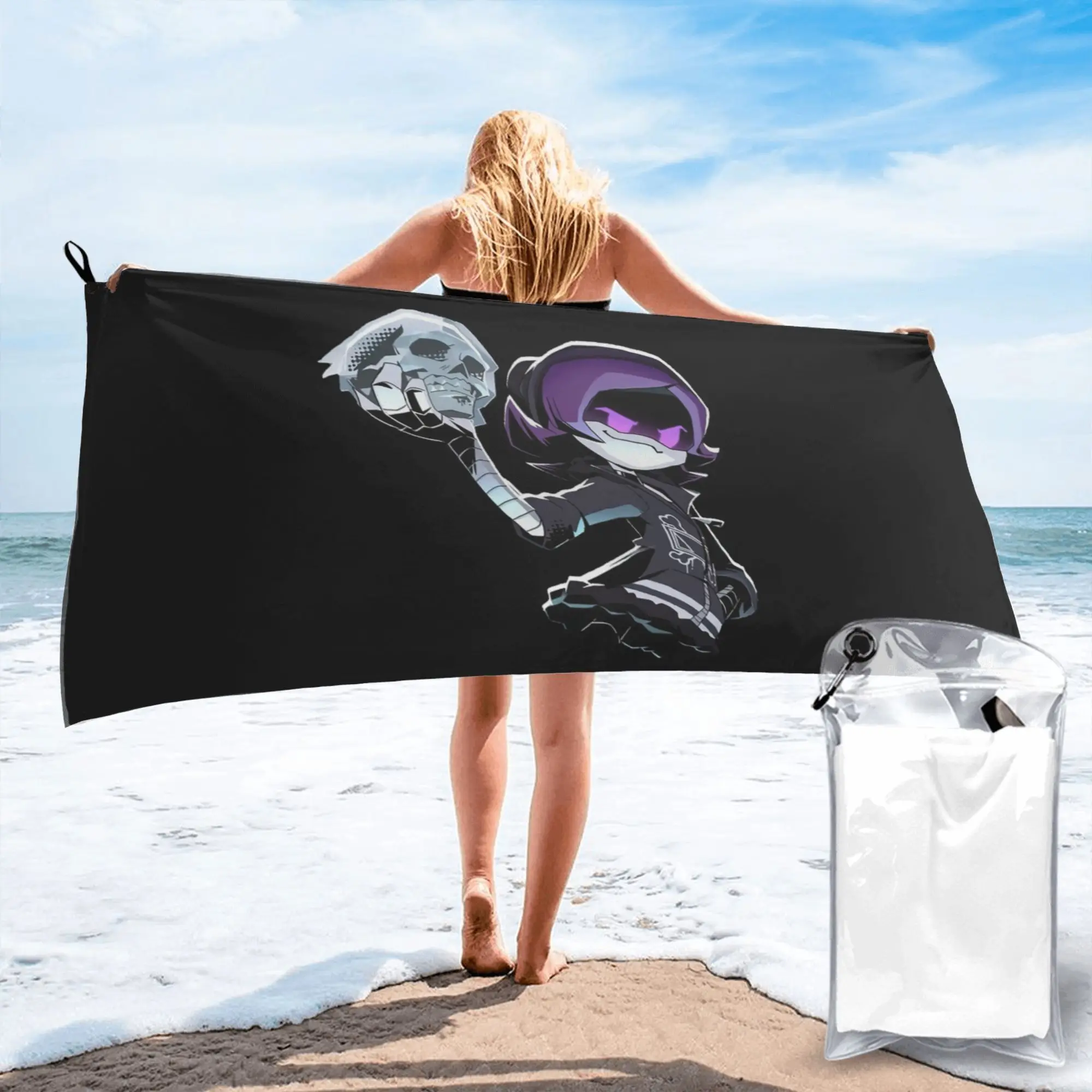 Murder Drones Cartoon Anime  Beach Towel Soft Microfiber Quick Dry Absorbent Quick Towels For Swimming