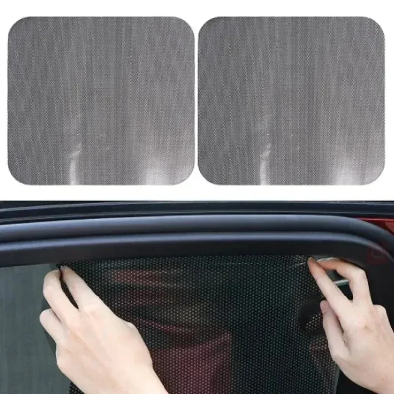 2Pcs Car Sunshade Stickers Electrostatic Sticker Window Sun-shading Stickers Sun Block Car Rear Windows Side Blocks Cover Film