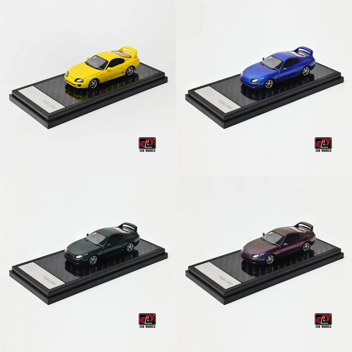 

Модель автомобиля из литого металла LCD 1:64 Supra Mk4 A80, желтый/синий/зеленый/магический фиолетовый