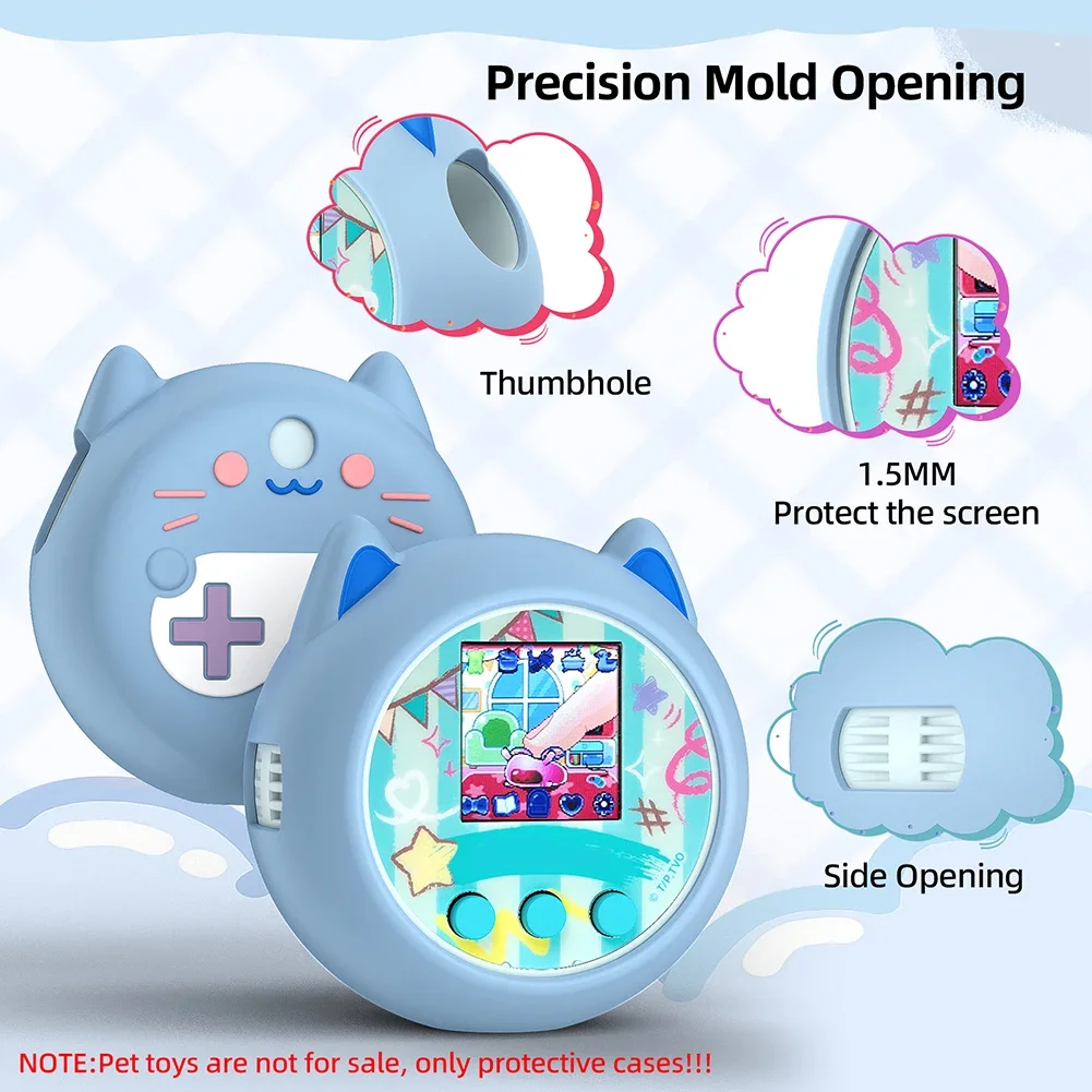 

Silicone Case Silicone Protective Case Anti-fall Soft Skin Cover with Lanyard for Punirunes Virtual Electronic Pets Accessories