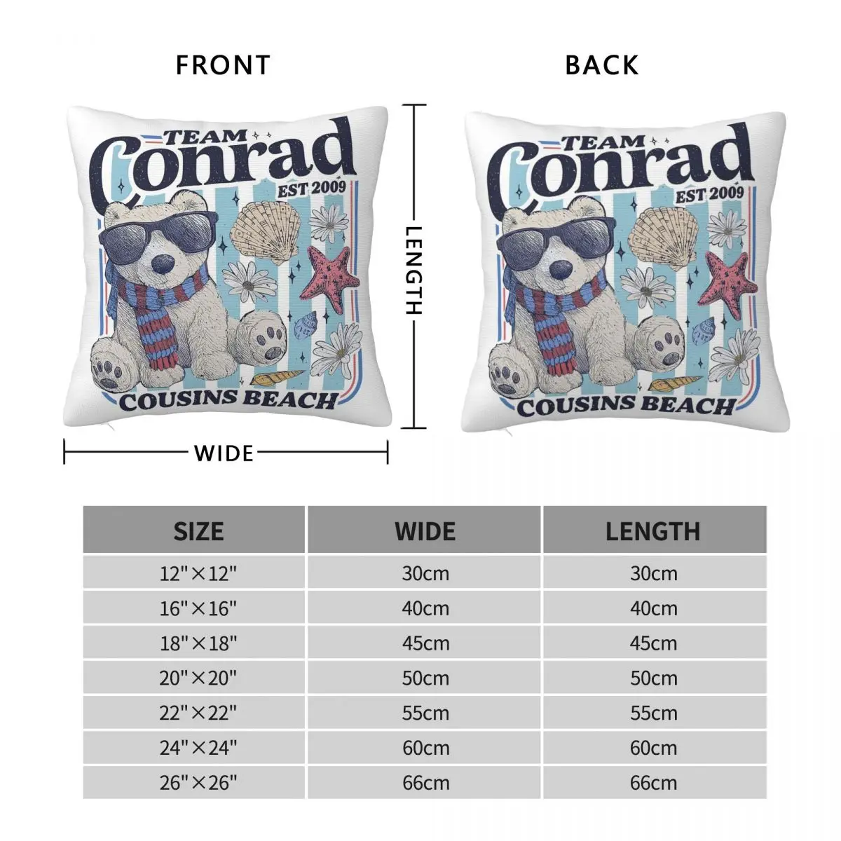 Conrad Fisher The Summer I Turned Pretty TV Drama Square Pillowcase Cushion Cover Pillow Case Throw Pillow Cover for Home Sofa