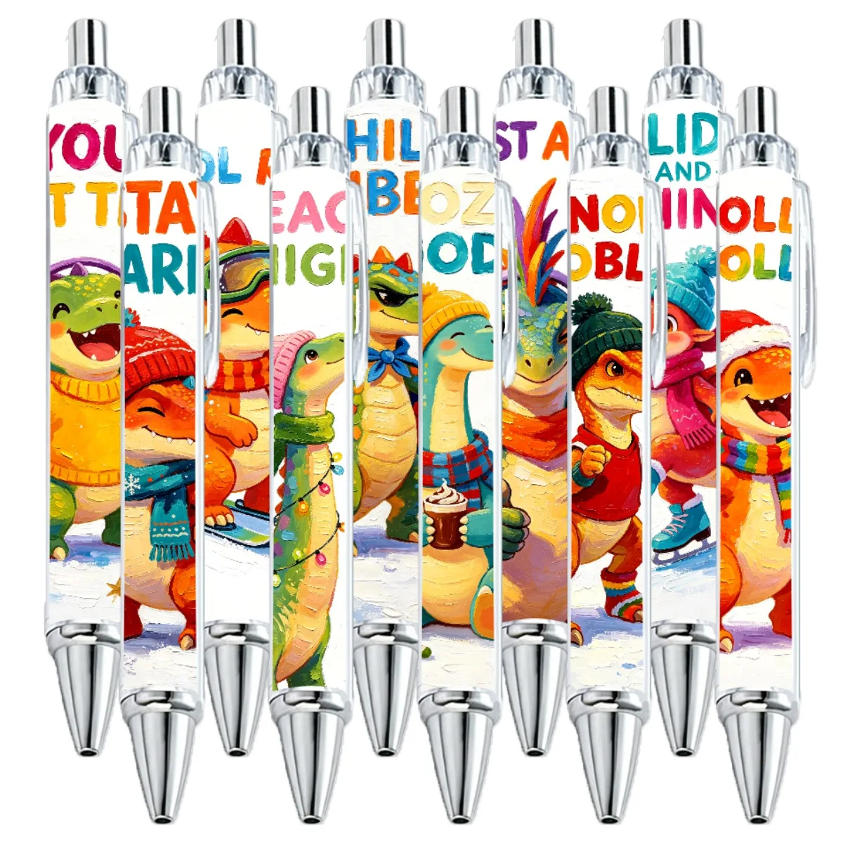 10PCS Dinosaur themed ballpoint pen holiday gift pens