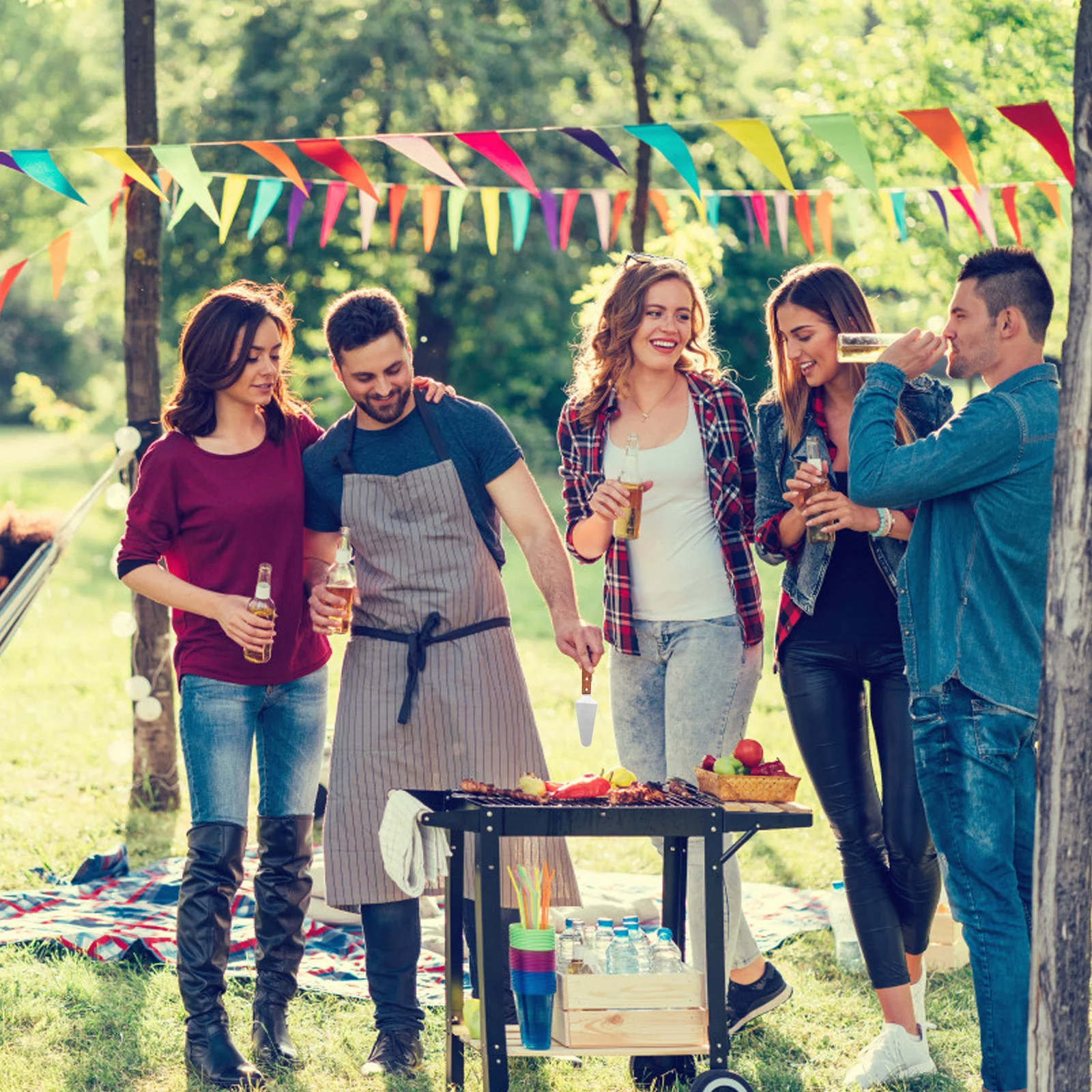 

1Set Stainless Steel Bbq Tools Set Heavy-Duty Durable Outdoor Cooking Shovel Accessories Barbecue Utensils Kit