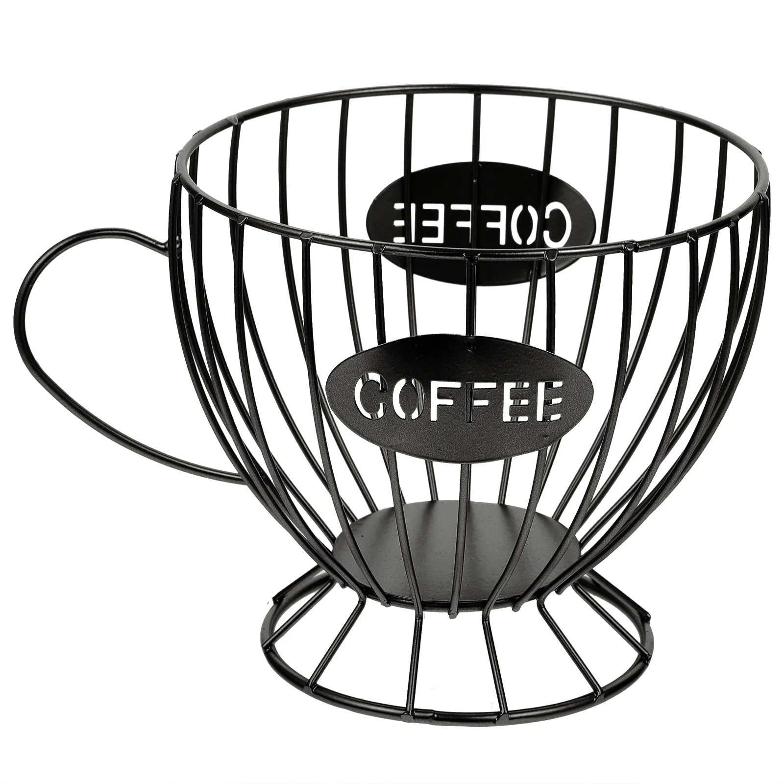 

Coffee Storage Holder Sturdy Iron Cup Shape Basket for Capsules Organizer Coffee Bar Decor in Kitchen Or Office