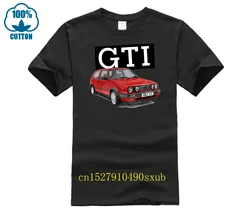 Mk2 Red Golf Gti Mens 100% cotton T Shirt Personalised number plate opt.