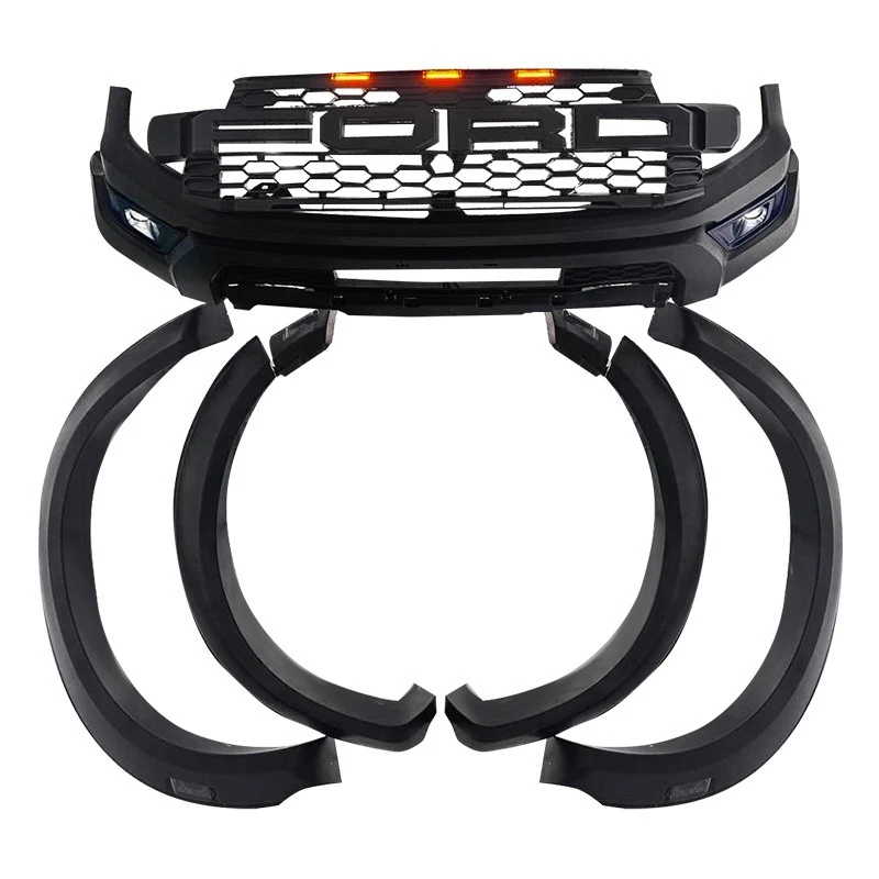 

Suitable for Ford Ranger to Raptor car front bumper plus middle net whe el eyebrow modification RANGER