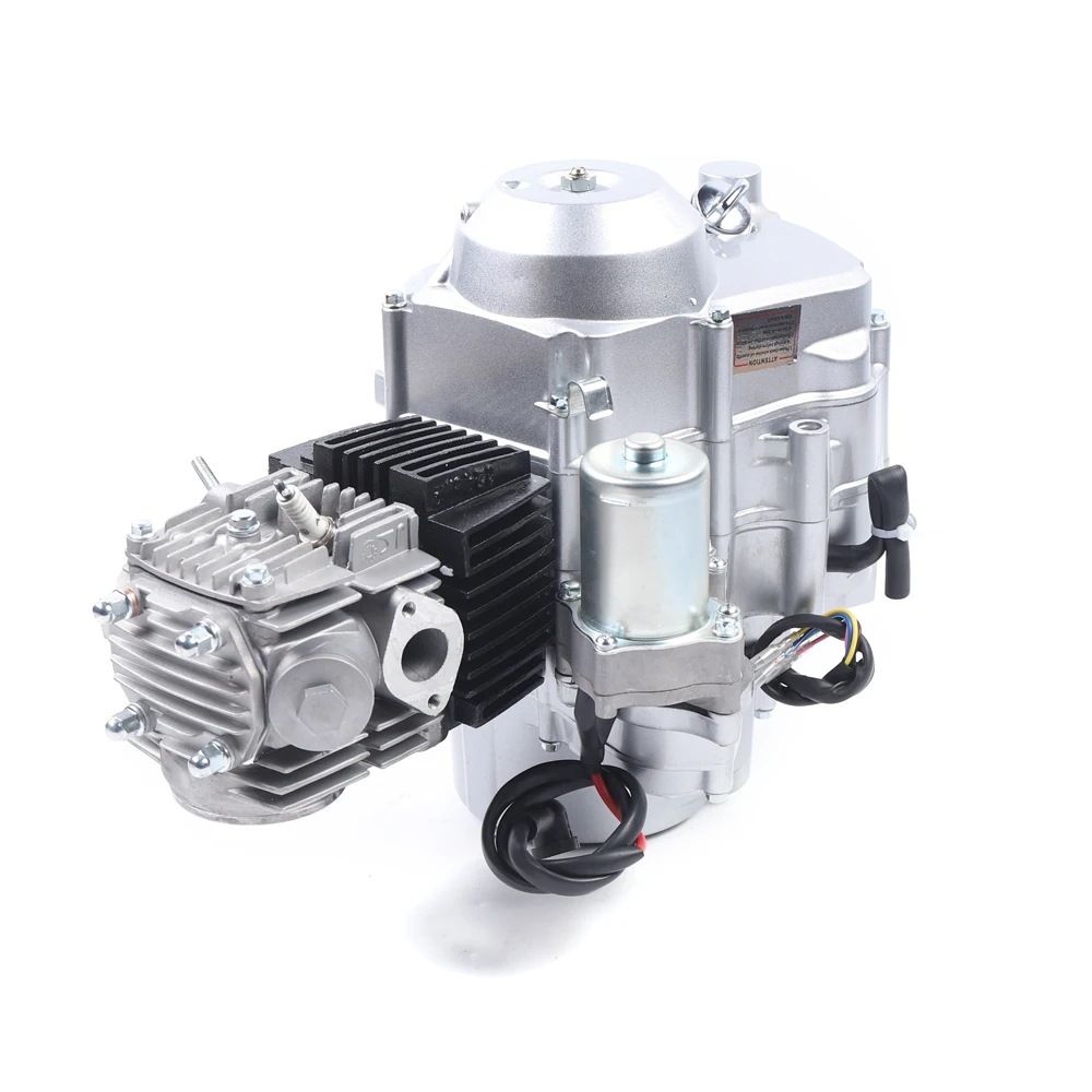 Single Cylinder 4-Stroke 2-Valve 110cc Auto Electric Start Engine Motor For ATVs Go Karts 308-999003 CDI Silver