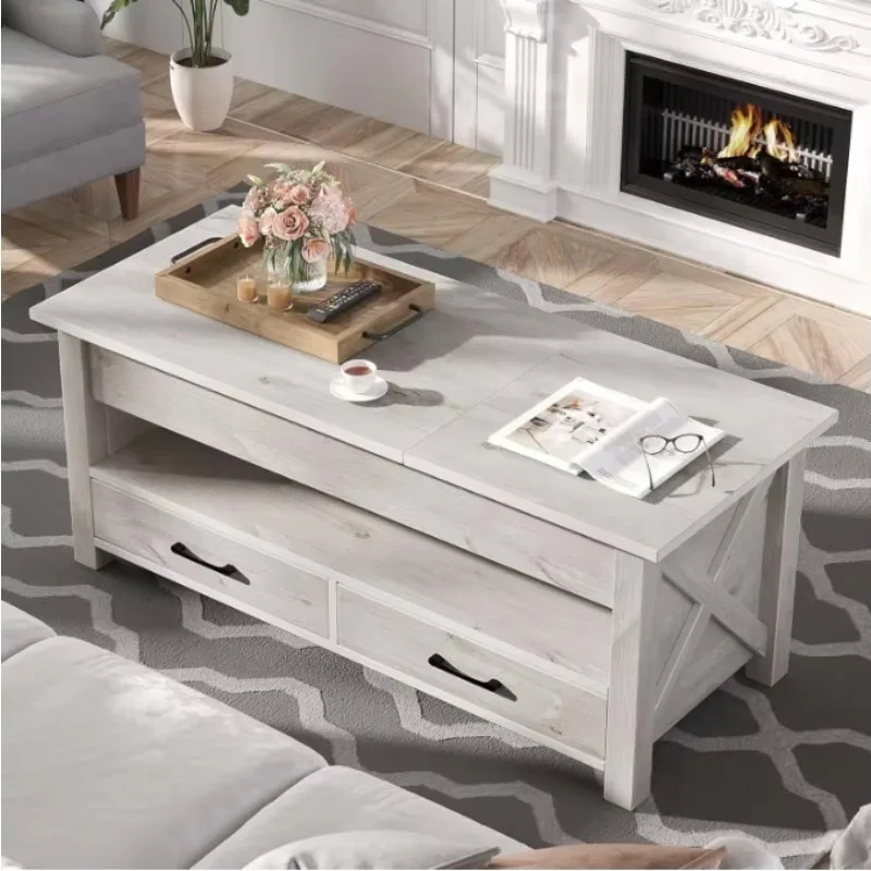 2025 Hot Sale Europe and America Height-adjustable Coffee Table Living Room Cabinet Multi-functional Desk for Living Room