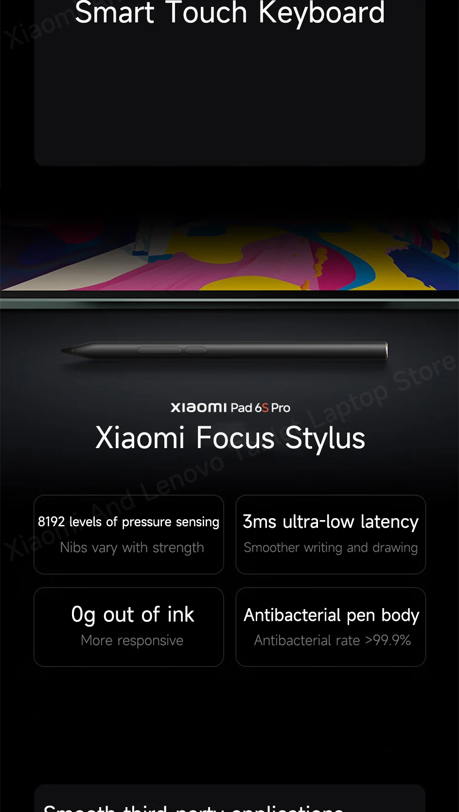 Xiaomi Tablet Xiaomi Pad 6S Pro 12.4 Snapdragon 8 Gen2 12.4" 3K 144Hz Display Hyper OS 10000mAh 120W Super Fast Charge Tablet PC