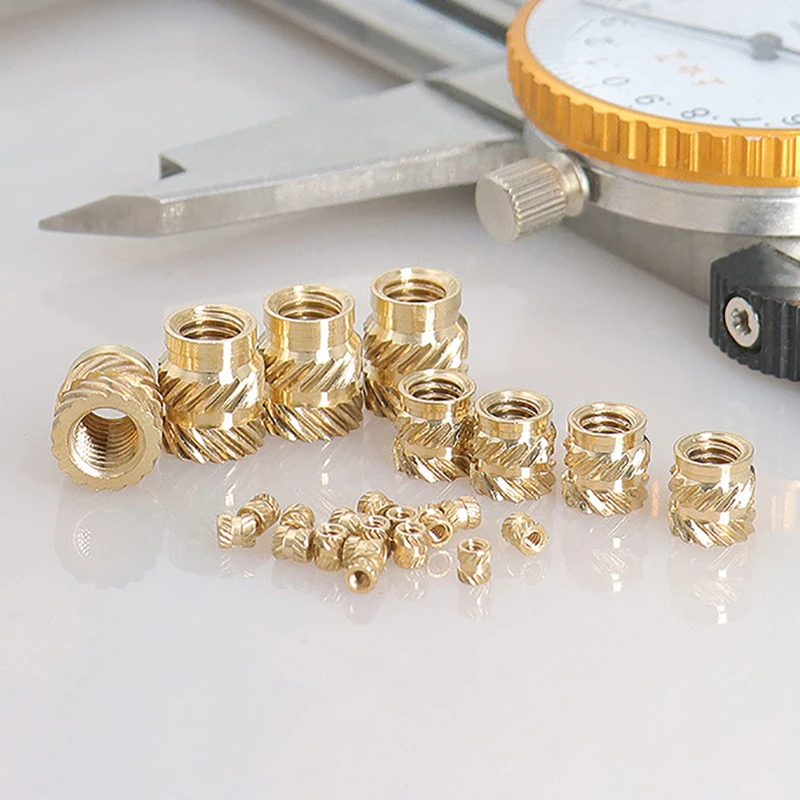 10PCS 3D Print Plastic Board Nuts Inserts M1.0-M8 Brass Insert Nut Hot Melt Heat Knurled Embed Injection Copper Insertnuts Set