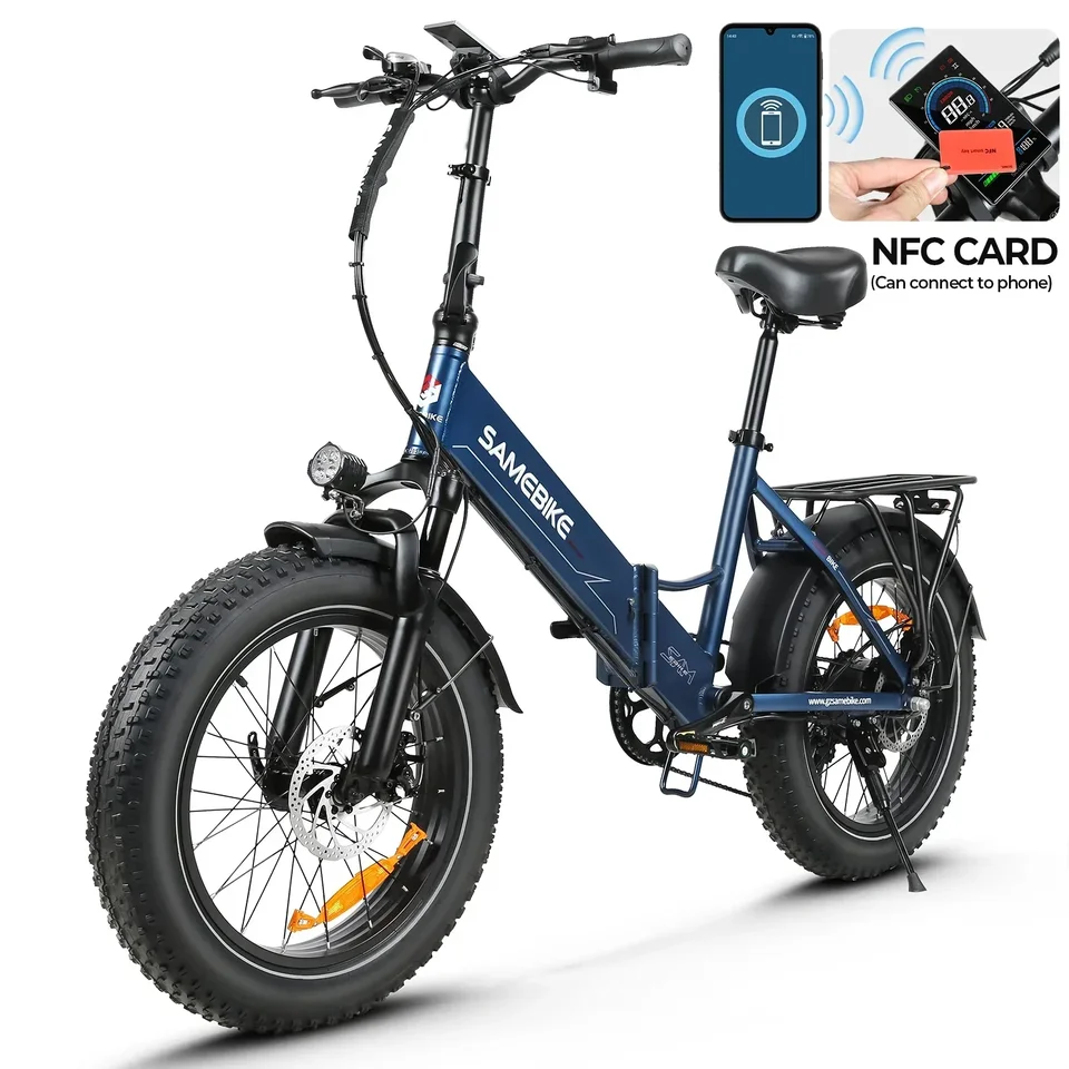 SAMEBIKE new electric bike 750w motor 48V 13ah battery 40km/h e bike 20 inch tire mountain adult riding electric bicycle image 5