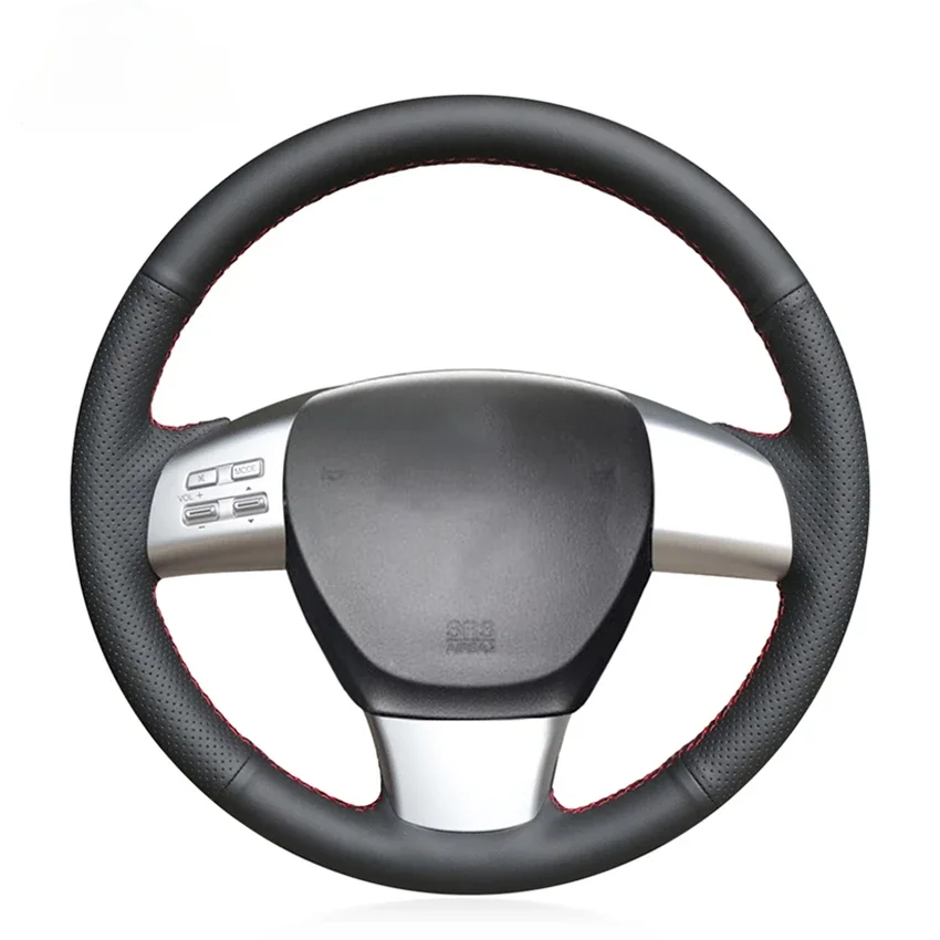 

Черный чехол на руль автомобиля из искусственной кожи для Mazda 8 2011-2015 Mazda 6 CX-9 CX9 2007-2010