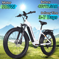 Shengmilo MX06 Electric Bicycle 500W Motor 48V17.5AH Samsung Battery Adult City Electric Bike 26-inch Tire Mountain Riding Ebike