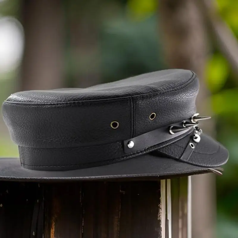 Rivet Studded Cabbie Hat Painter Hat Artist Hat Casual Wear Flat Hat 964A