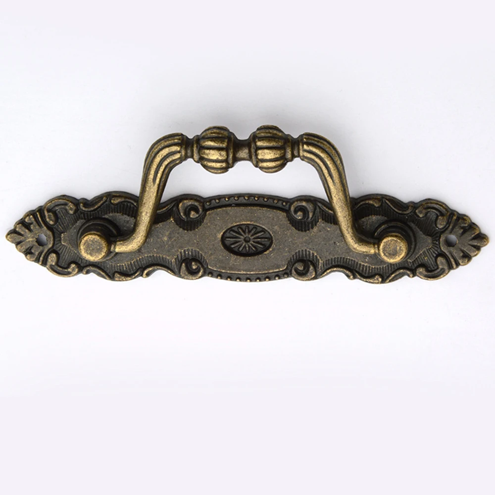 Antique Cabinet Drawer Handle Bronze Door Handle Chest Dresser Vintage Pull Knob Fashionable Furniture Hardware Green Bronzed