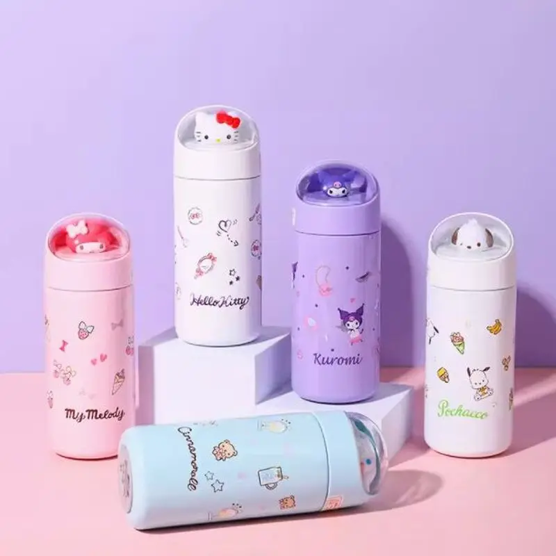 

Sanrio Hello Kitty Kawaii Thermos Water Cup Cute Cartoon Stainless Steel Cinnamoroll Kuromi Melody Anime Peripheral Kid Gifts