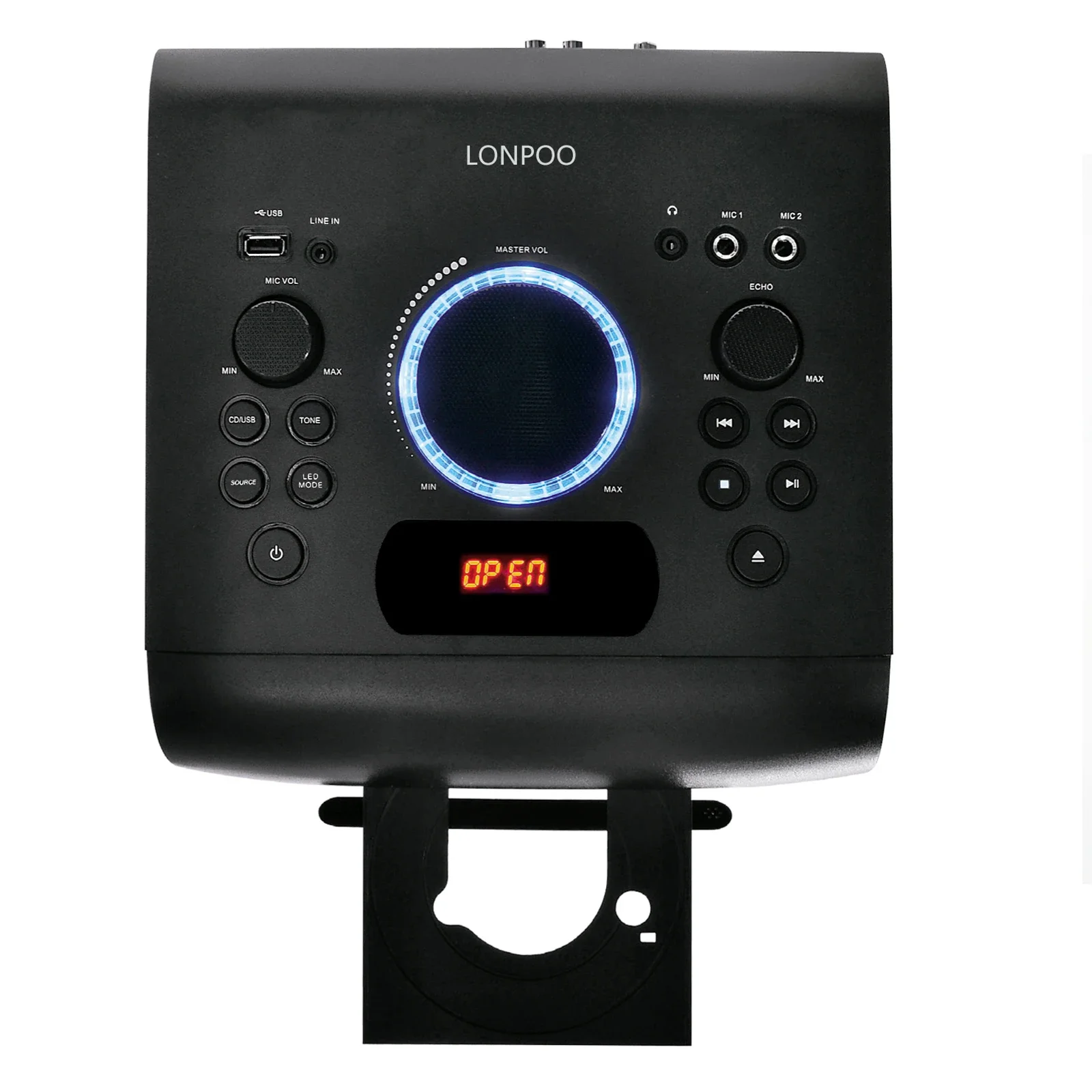 6.5 Inch Audiospeler Karaoke Dj Draagbare Luidspreker Klankkast Met Veranderend Led Licht