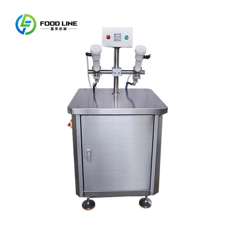 Customized Semi Automatic Double Stations Air Bottle Cleaner for Perfume Glass Plastic Bottles with Dust Collecting Function