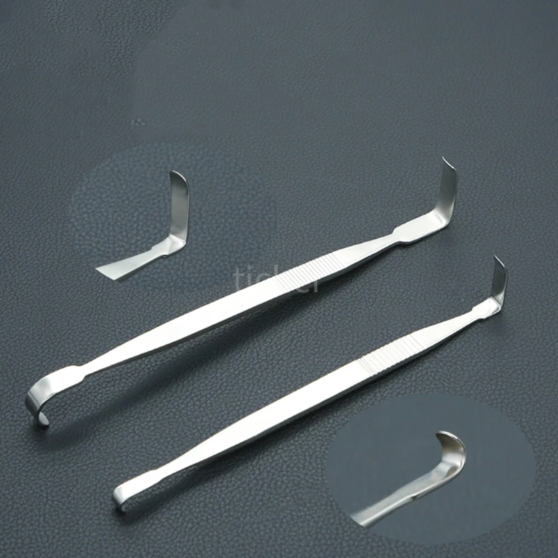 

Cosmetic Plastic Double Head Tissue Retractor Stainless Steel Small Eye Bag Retractor Double Eyelid Nose Holding Tool