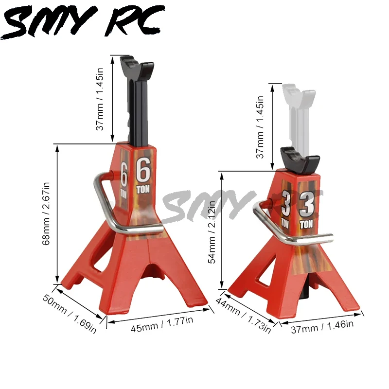 Uchwyt samochodowy z regulacją wysokości imitacja metalu podnośnik RC stojak do gąsienica RC 1/10 osiowy SCX10 Traxxas TRX4 RC4WD D90