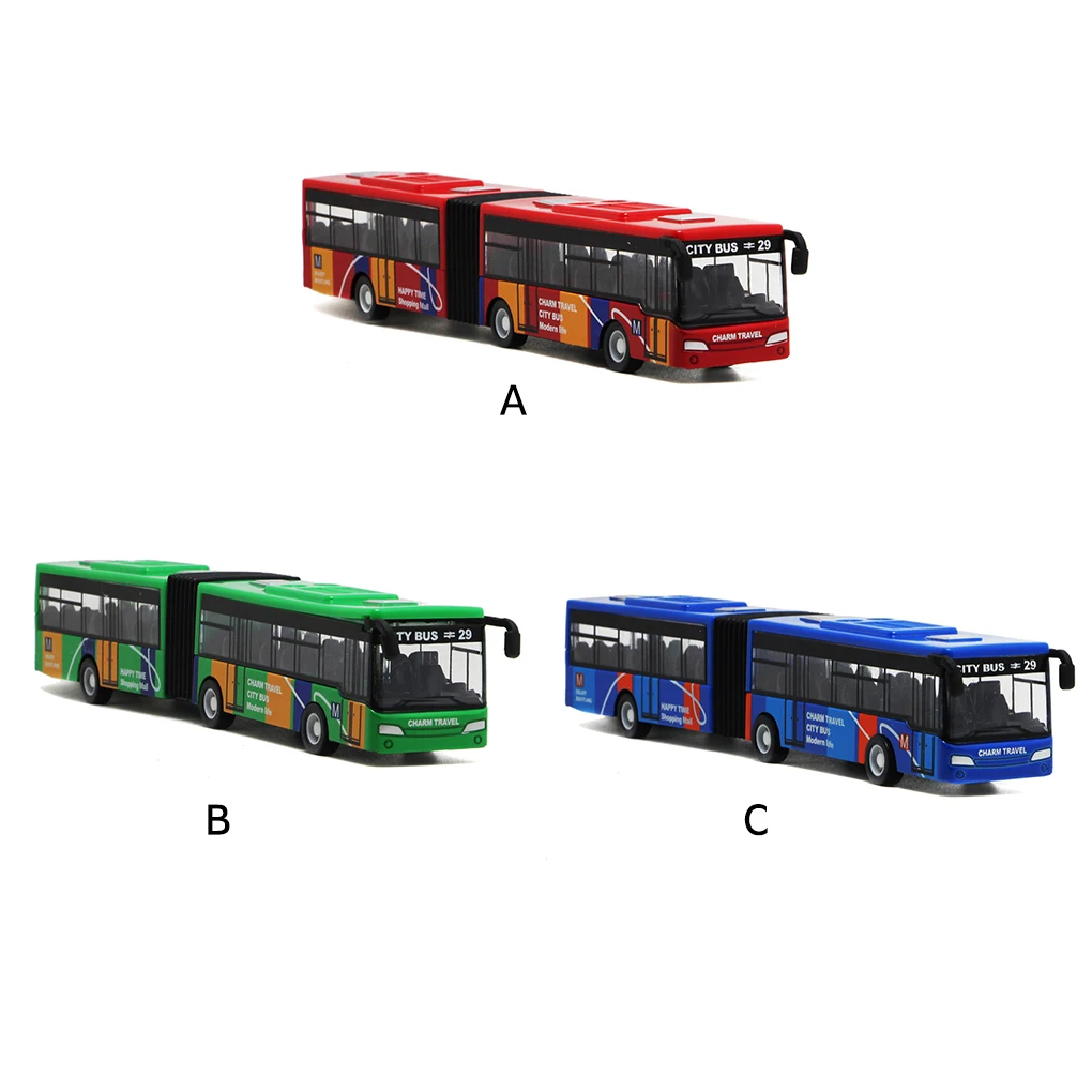 Pull Back Bus Children Toy Model Simulation Collection Interactive Toys