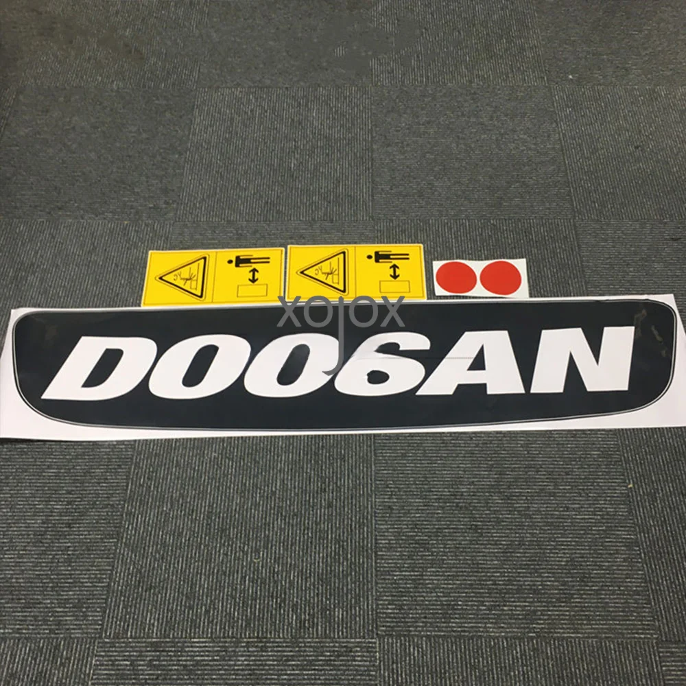 XOJOX Exterior Accessories Back Cover Sticker Decal Color Bar Doosan Daewoo DH225-7 New and Old Counterweight Sticker Excavator