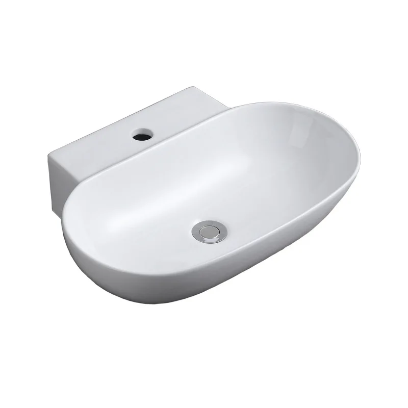 Bathroom Wash Basin Ceramic European Golden Finish for Hotel for Commercial Easy Clean, Ceramic Vanity Sink