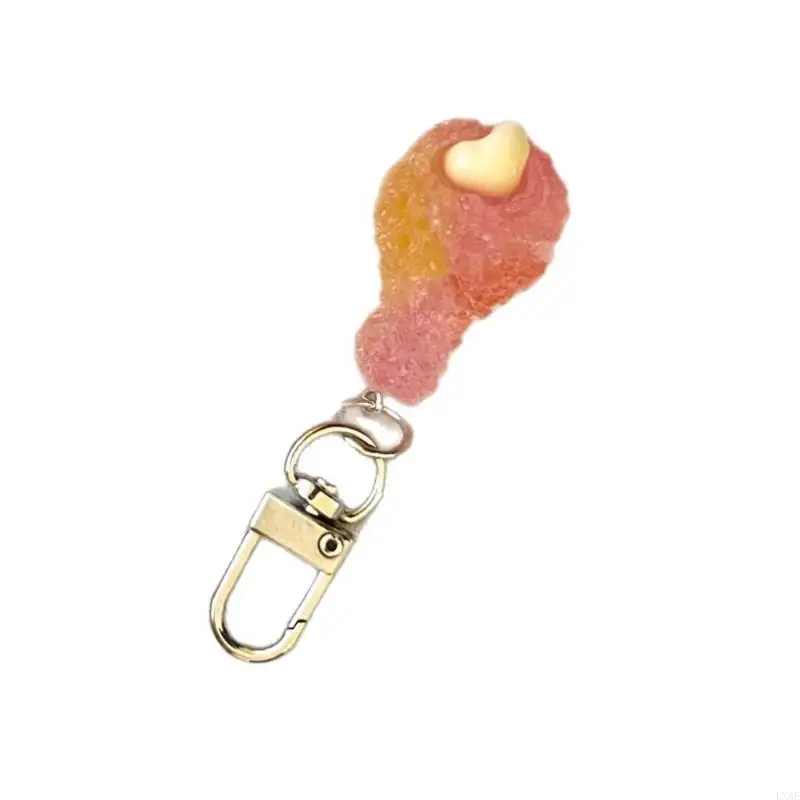  Amusing Imitation Chicken Leg Keychain Fun Keyrings Gift for Friend Family