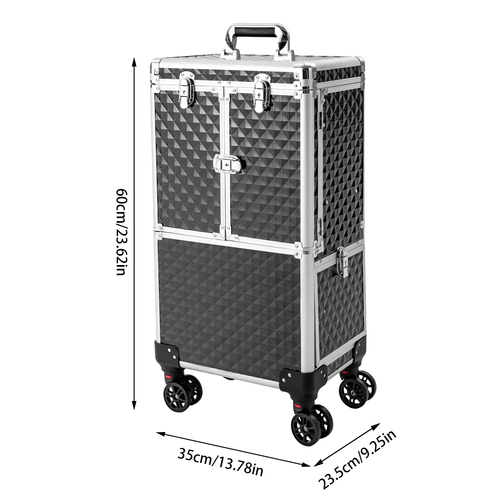 Cosmetologist's Rolling Makeup Case – Spacious, Secure, and Easy to Clean for Effortless Transport