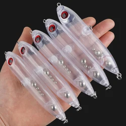 20Pcs/10Pcs/5Pcs Unpainted Fishing Lures Crankbaits Blanks Pencil Baits with 3D Fishing Eyes Topwater Bass Fishing Lures
