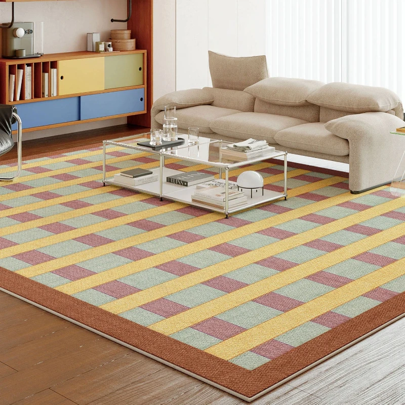 Dopamine Color Carpets for Living Room Large Area Lounge Floor Mat Thick Plush Bedroom Decor Pink Carpet Washable Cloakroom Rug