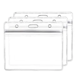 10Pcs/set Vertical Horizontal Transparent Plastic Clears ID Card Bag Case Badge Holder Hospital Accessories